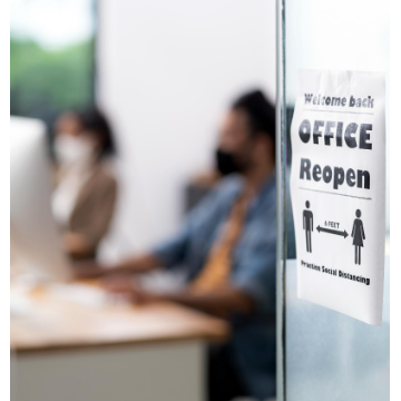 office reopen sign