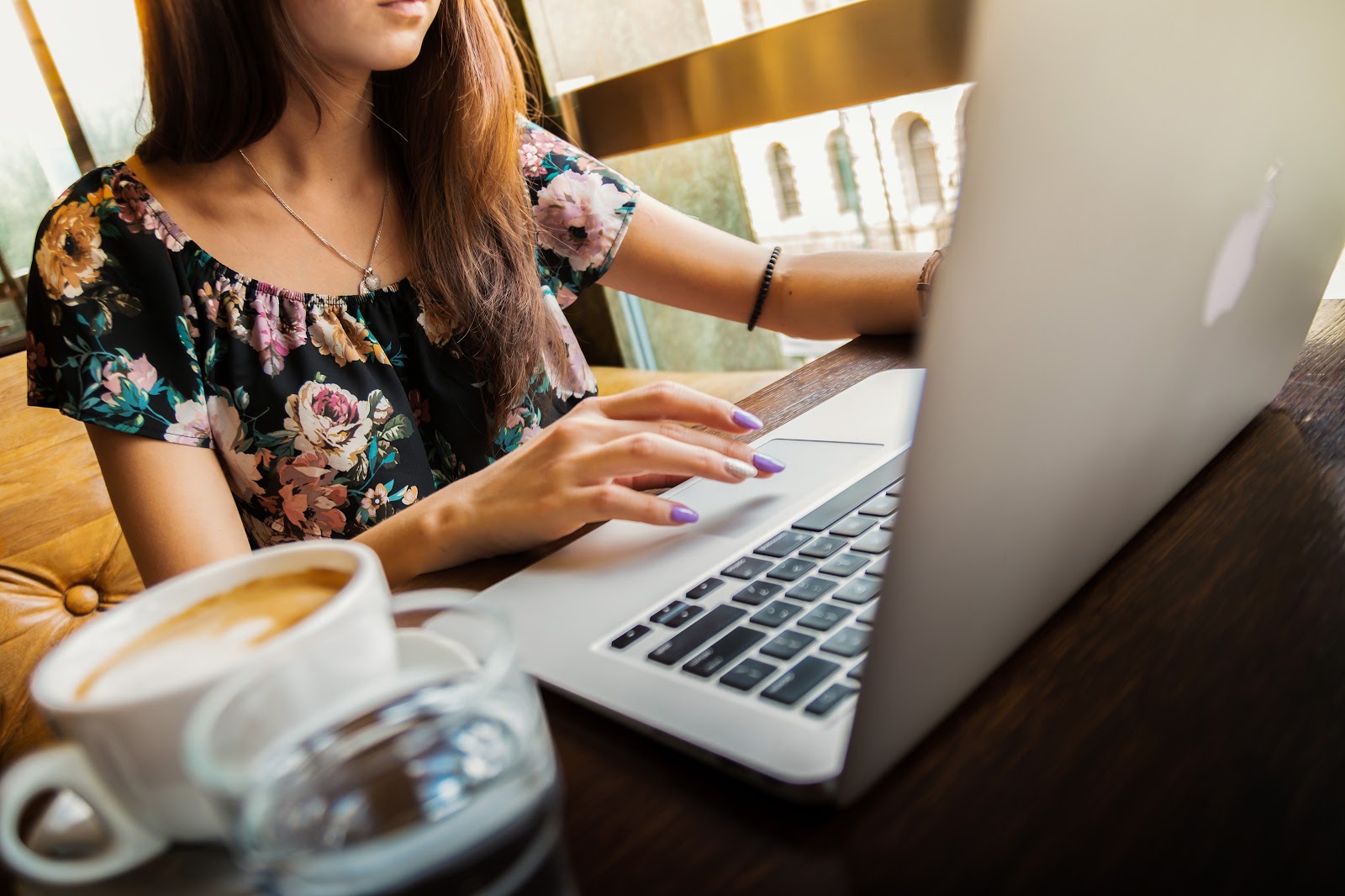 working from coffee shop